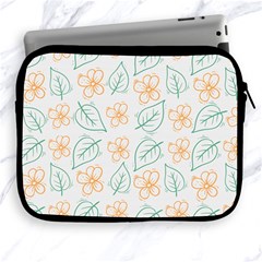 Hand-drawn-cute-flowers-with-leaves-pattern Apple Ipad 2/3/4 Zipper Cases by uniart180623