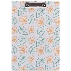 Hand-drawn-cute-flowers-with-leaves-pattern A4 Acrylic Clipboard by uniart180623