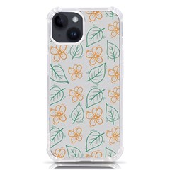 Hand-drawn-cute-flowers-with-leaves-pattern Iphone 14 Tpu Uv Print Case