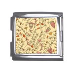 Seamless-pattern-with-different-flowers Mega Link Italian Charm (18mm) Front