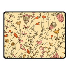 Seamless-pattern-with-different-flowers Two Sides Fleece Blanket (small) by uniart180623