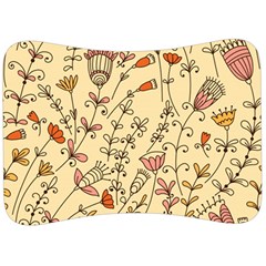 Seamless-pattern-with-different-flowers Velour Seat Head Rest Cushion by uniart180623