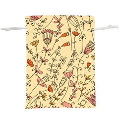 Seamless-pattern-with-different-flowers Lightweight Drawstring Pouch (xl) by uniart180623