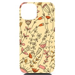 Seamless-pattern-with-different-flowers Iphone 14 Black Uv Print Case