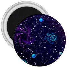 Realistic-night-sky-poster-with-constellations 3  Magnets by uniart180623