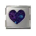 Realistic-night-sky-poster-with-constellations Mega Link Heart Italian Charm (18mm) Front