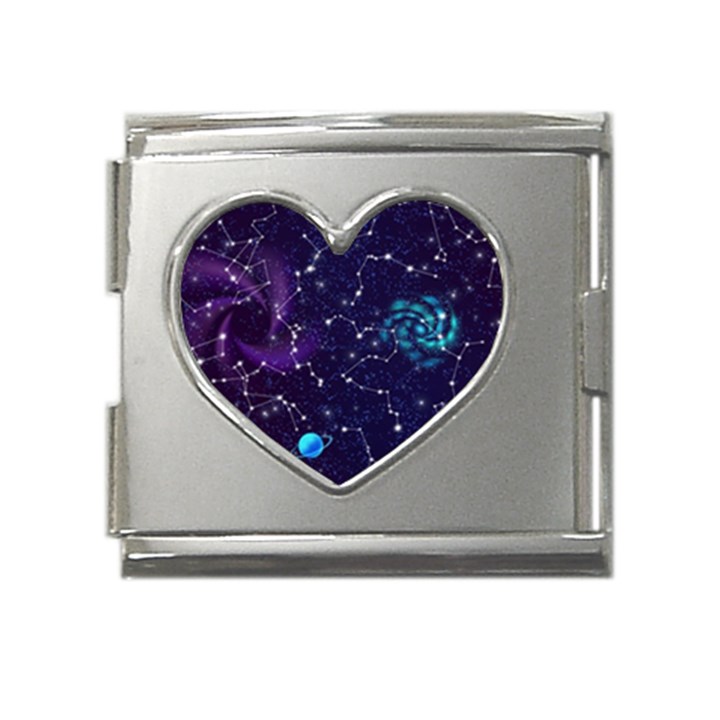 Realistic-night-sky-poster-with-constellations Mega Link Heart Italian Charm (18mm)