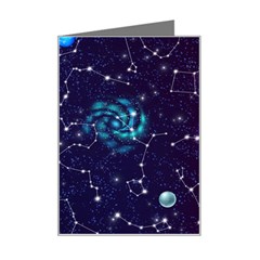 Realistic-night-sky-poster-with-constellations Mini Greeting Card by uniart180623