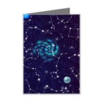 Realistic-night-sky-poster-with-constellations Mini Greeting Card Left