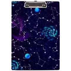 Realistic-night-sky-poster-with-constellations A4 Acrylic Clipboard by uniart180623