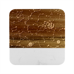 Realistic-night-sky-poster-with-constellations Marble Wood Coaster (square) by uniart180623