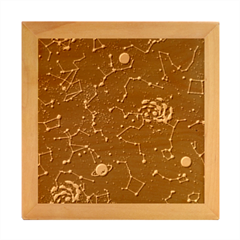 Realistic-night-sky-poster-with-constellations Wood Photo Frame Cube by uniart180623