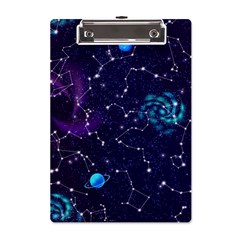 Realistic-night-sky-poster-with-constellations A5 Acrylic Clipboard by uniart180623