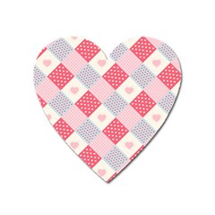 Cute-kawaii-patches-seamless-pattern Heart Magnet by uniart180623