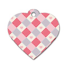 Cute-kawaii-patches-seamless-pattern Dog Tag Heart (two Sides) by uniart180623