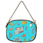 Colored-sketched-sea-elements-pattern-background-sea-life-animals-illustration Chain Purse (Two Sides) Front