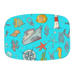 Colored-sketched-sea-elements-pattern-background-sea-life-animals-illustration Mini Square Pill Box by uniart180623