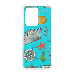 Colored-sketched-sea-elements-pattern-background-sea-life-animals-illustration Samsung Galaxy S20 Ultra 6 9 Inch Tpu Uv Case by uniart180623