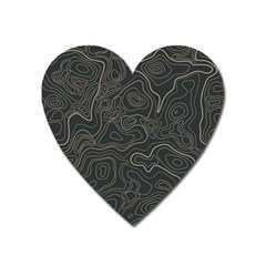 Damask-seamless-pattern Heart Magnet by uniart180623