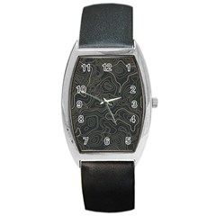 Damask-seamless-pattern Barrel Style Metal Watch