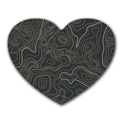 Damask-seamless-pattern Heart Mousepad by uniart180623