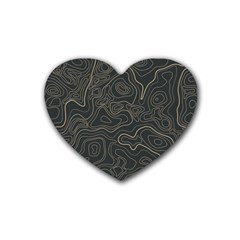 Damask-seamless-pattern Rubber Heart Coaster (4 Pack) by uniart180623