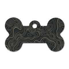 Damask-seamless-pattern Dog Tag Bone (one Side)