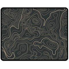 Damask-seamless-pattern Fleece Blanket (medium) by uniart180623