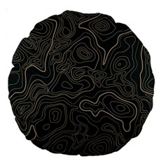 Damask-seamless-pattern Large 18  Premium Round Cushions by uniart180623