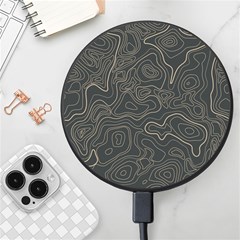 Damask-seamless-pattern Wireless Fast Charger(black) by uniart180623