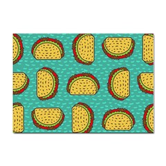 Taco-drawing-background-mexican-fast-food-pattern Sticker A4 (100 Pack) by uniart180623