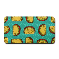 Taco-drawing-background-mexican-fast-food-pattern Medium Bar Mat by uniart180623