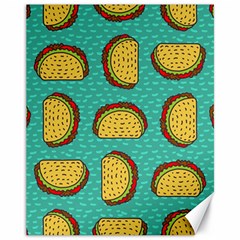 Taco-drawing-background-mexican-fast-food-pattern Canvas 11  X 14  by uniart180623