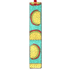 Taco-drawing-background-mexican-fast-food-pattern Large Book Marks by uniart180623