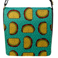 Taco-drawing-background-mexican-fast-food-pattern Flap Closure Messenger Bag (s) by uniart180623