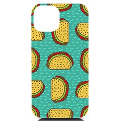 Taco-drawing-background-mexican-fast-food-pattern Iphone 14 Black Uv Print Case