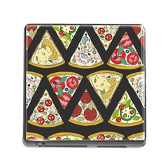 Vector-seamless-pattern-with-italian-pizza-top-view Memory Card Reader (square 5 Slot) by uniart180623