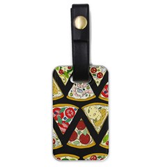 Vector-seamless-pattern-with-italian-pizza-top-view Luggage Tag (one Side)