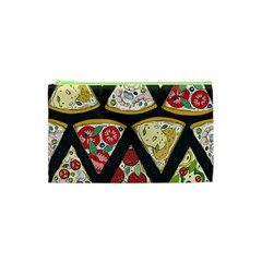 Vector-seamless-pattern-with-italian-pizza-top-view Cosmetic Bag (xs) by uniart180623