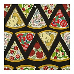 Vector-seamless-pattern-with-italian-pizza-top-view Banner And Sign 3  X 3  by uniart180623