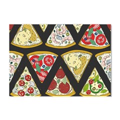 Vector-seamless-pattern-with-italian-pizza-top-view Crystal Sticker (a4) by uniart180623