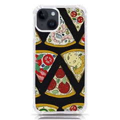 Vector-seamless-pattern-with-italian-pizza-top-view Iphone 14 Tpu Uv Print Case by uniart180623