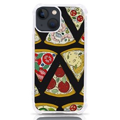 Vector-seamless-pattern-with-italian-pizza-top-view Iphone 13 Mini Tpu Uv Print Case by uniart180623