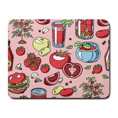 Tomato-seamless-pattern-juicy-tomatoes-food-sauce-ketchup-soup-paste-with-fresh-red-vegetables Small Mousepad by uniart180623