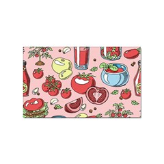 Tomato-seamless-pattern-juicy-tomatoes-food-sauce-ketchup-soup-paste-with-fresh-red-vegetables Sticker Rectangular (100 Pack) by uniart180623