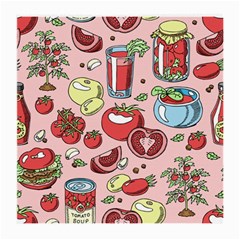 Tomato-seamless-pattern-juicy-tomatoes-food-sauce-ketchup-soup-paste-with-fresh-red-vegetables Medium Glasses Cloth by uniart180623