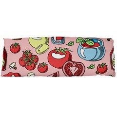 Tomato-seamless-pattern-juicy-tomatoes-food-sauce-ketchup-soup-paste-with-fresh-red-vegetables Body Pillow Case Dakimakura (two Sides) by uniart180623