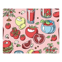 Tomato-seamless-pattern-juicy-tomatoes-food-sauce-ketchup-soup-paste-with-fresh-red-vegetables Two Sides Premium Plush Fleece Blanket (large) by uniart180623