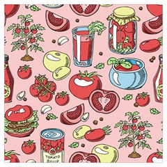 Tomato-seamless-pattern-juicy-tomatoes-food-sauce-ketchup-soup-paste-with-fresh-red-vegetables Lightweight Scarf  by uniart180623