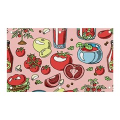 Tomato-seamless-pattern-juicy-tomatoes-food-sauce-ketchup-soup-paste-with-fresh-red-vegetables Banner And Sign 5  X 3  by uniart180623